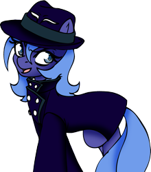 Size: 967x1101 | Tagged: safe, artist:dankodeadzone, princess luna, alicorn, pony, clothes, female, hat, jacket, mare, s1 luna, simple background, solo, transparent background