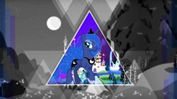 Size: 1920x1080 | Tagged: safe, artist:divideddemensions, princess luna, alicorn, pony, canterlot, night, vector, wallpaper