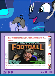 Size: 369x505 | Tagged: safe, princess luna, alicorn, pony, ea, exploitable meme, gamer luna, meme, obligatory pony, tv meme