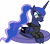 Size: 8810x7720 | Tagged: safe, artist:algonquinmaniac, princess luna, alicorn, pony, absurd resolution, alternate hairstyle, casual, clothes, glasses, hoodie, ponytail, simple background, solo, transparent background, vector