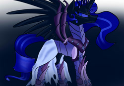 Size: 1148x797 | Tagged: safe, artist:thalilly, princess luna, alicorn, pony, armor, female, horn, mare, solo