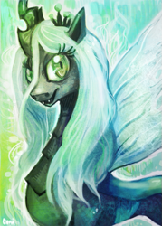 Size: 469x654 | Tagged: dead source, safe, artist:agentcorrina, queen chrysalis, changeling, changeling queen, female