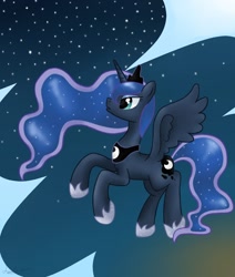 Size: 1100x1300 | Tagged: safe, artist:xxlunadmimixx, princess luna, alicorn, pony, female, horn, mare, simple background, solo