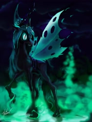 Size: 3000x4000 | Tagged: dead source, safe, artist:spaceweasel2306, queen chrysalis, changeling, changeling queen, female, solo