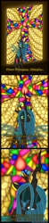 Size: 1580x7180 | Tagged: safe, artist:adamlhumphreys, queen chrysalis, changeling, changeling queen, christianity, comic, conversion, cross, crying, female, religion, stained glass