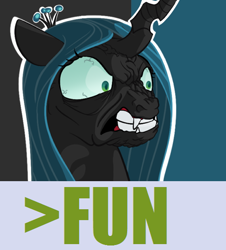 Size: 498x552 | Tagged: safe, queen chrysalis, changeling, changeling queen, female, image macro, meta, reaction image