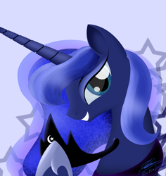 Size: 2261x2400 | Tagged: safe, artist:bludraconoid, princess luna, alicorn, pony, crown, smiling, solo, tiara