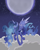 Size: 1100x1359 | Tagged: safe, artist:nalenthi, princess luna, alicorn, pony, cloud, cloudy, moon, night, solo