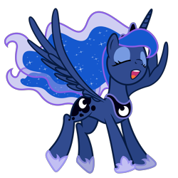 Size: 4400x4400 | Tagged: safe, artist:dewlshock, princess luna, alicorn, pony, absurd resolution, children of the night, eyes closed, simple background, solo, transparent background, vector