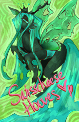 Size: 800x1236 | Tagged: safe, artist:jaciopara, queen chrysalis, changeling, changeling queen, female