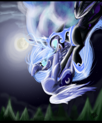 Size: 1350x1620 | Tagged: safe, artist:xxfirefoxwarriorxx, nightmare moon, princess luna, alicorn, pony, female, mare, mare in the moon, moon, self paradox