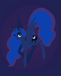 Size: 800x1000 | Tagged: safe, artist:mayogod, princess luna, alicorn, pony, female, horn, mare, simple background, solo