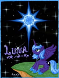 Size: 800x1050 | Tagged: safe, artist:rammzblood, princess luna, alicorn, pony, detailed background, female, mare, solo