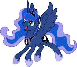 Size: 6913x6000 | Tagged: safe, artist:mactavish1996, princess luna, alicorn, pony, absurd resolution, flying, simple background, solo, transparent background, vector