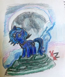 Size: 1482x1753 | Tagged: safe, artist:dassboshit, artist:karmakstylez, princess luna, alicorn, pony, night, princess, solo