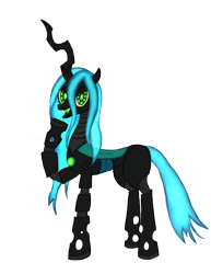 Size: 1181x1533 | Tagged: safe, artist:meteorimpact, queen chrysalis, changeling, changeling queen, robot, female, simple background, transparent background