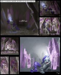 Size: 1024x1264 | Tagged: safe, artist:ponyrake, queen chrysalis, rarity, changeling, changeling queen, pony, unicorn, comic, disguise, disguised changeling, fake cadance