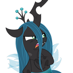 Size: 1000x1000 | Tagged: safe, artist:xn-d, queen chrysalis, changeling, changeling queen, cute, cutealis, ew gay, female, frown, meme, open mouth, simple background, solo, transparent background, wings