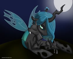 Size: 1280x1041 | Tagged: safe, artist:pinkanon, queen chrysalis, changeling, changeling queen, female