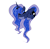 Size: 2024x1996 | Tagged: safe, artist:sinnisterasylum, princess luna, alicorn, pony, heart, heart pony, simple background, sleeping, solo