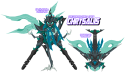 Size: 1544x891 | Tagged: safe, artist:terry, queen chrysalis, changeling, changeling queen, crossover, decepticon, gunship, transformers