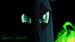 Size: 1920x1080 | Tagged: safe, artist:vending machine, queen chrysalis, changeling, changeling queen, female, wallpaper