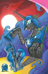 Size: 911x1400 | Tagged: safe, artist:andypriceart, idw, nightmare moon, princess luna, alicorn, pony, comic cover, cover