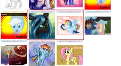 Size: 1157x635 | Tagged: safe, applejack, fluttershy, queen chrysalis, rainbow dash, rarity, soarin', human, dragonshy, exploitable meme, female, gary motherfucking oak, juxtaposition, juxtaposition win, lesbian, male, meta, meta:explicit, rarijack, shipping, soarindash, straight