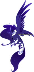 Size: 670x1385 | Tagged: safe, artist:kendraw, princess luna, alicorn, pony, female, horn, mare, simple background, solo, transparent background