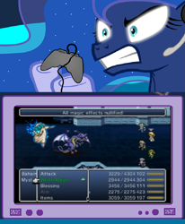 Size: 911x1106 | Tagged: safe, princess luna, alicorn, pony, exploitable meme, final fantasy, final fantasy iv, final fantasy iv: the after years, gamer luna, meme, obligatory pony, tv meme