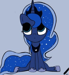 Size: 855x934 | Tagged: safe, artist:milton777, princess luna, alicorn, pony, simple background, sitting, solo