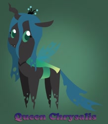 Size: 918x1054 | Tagged: dead source, safe, artist:ryuukiba, queen chrysalis, changeling, changeling queen, pointy ponies, solo