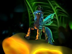 Size: 2048x1536 | Tagged: safe, artist:sevireth, queen chrysalis, changeling, changeling queen, female, smiling