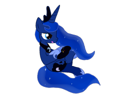 Size: 1024x768 | Tagged: safe, artist:spritebatso, princess luna, alicorn, pony, gamer luna, simple background, sitting, solo, transparent background, wingless