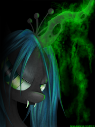 Size: 900x1200 | Tagged: safe, artist:kairaanix, queen chrysalis, changeling, changeling queen, female, solo