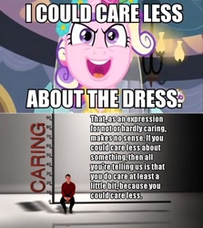 Size: 640x716 | Tagged: safe, edit, edited screencap, screencap, princess cadance, queen chrysalis, alicorn, changeling, changeling queen, pony, a canterlot wedding, david mitchell, faic, grammar nazi, image macro, princess demandypants