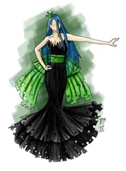 Size: 734x1000 | Tagged: safe, artist:thesilvermaiden, queen chrysalis, changeling, changeling queen, clothes, crown, design, female, jewelry, regalia, solo