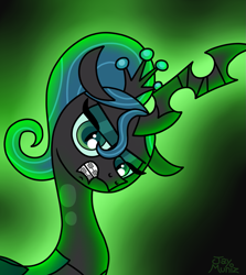 Size: 1011x1132 | Tagged: dead source, safe, artist:jay muniz, queen chrysalis, changeling, changeling queen, braces, dork, dorkalis, teenager