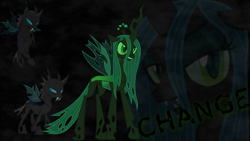 Size: 1600x900 | Tagged: safe, artist:tandyman100, queen chrysalis, changeling, changeling queen, female, wallpaper