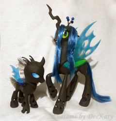 Size: 3024x3168 | Tagged: safe, artist:deekary, queen chrysalis, changeling, changeling queen, brushable, custom, irl, photo, toy