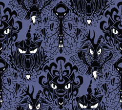 Size: 444x399 | Tagged: safe, artist:marbleyarns, discord, nightmare moon, queen chrysalis, changeling, changeling queen, antagonist, disney, the haunted mansion, tile