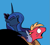 Size: 327x293 | Tagged: safe, idw, big macintosh, princess luna, alicorn, earth pony, pony, spoiler:comic, spoiler:comic10, cropped, implied pegging, lunamac, male, out of context, shipping, stallion, straight