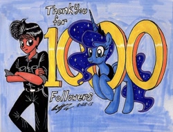 Size: 1280x973 | Tagged: safe, artist:newyorkx3, princess luna, human, milestone, traditional art