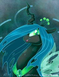 Size: 759x1000 | Tagged: safe, artist:onnanoko, queen chrysalis, changeling, changeling queen, female, solo