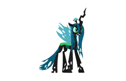Size: 1264x820 | Tagged: safe, artist:weaponlord206, queen chrysalis, changeling, changeling queen, female, green eyes, horn, solo