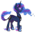 Size: 823x769 | Tagged: safe, artist:soullessteddybear, princess luna, alicorn, classical unicorn, pony, glowing eyes, leonine tail, simple background, solo, unshorn fetlocks