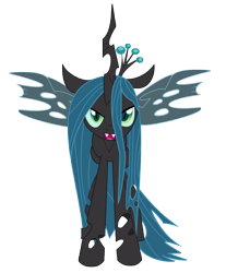 Size: 4140x5000 | Tagged: safe, artist:ii-art, queen chrysalis, changeling, changeling queen, absurd resolution, looking at you, open mouth, simple background, solo, transparent background, vector