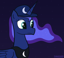 Size: 796x720 | Tagged: safe, artist:dinoderp, princess luna, alicorn, pony, cap, hat, solo