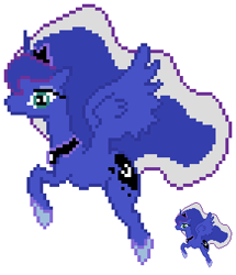 Size: 290x337 | Tagged: safe, artist:alpacastew, princess luna, alicorn, pony, female, horn, mare, pixel art, sprite