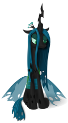 Size: 4744x8555 | Tagged: safe, artist:tiwake, queen chrysalis, changeling, changeling queen, absurd resolution, female, simple background, solo, transparent background, underhoof, vector